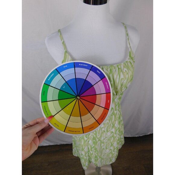 Kendall & Kylie Dress Womens Small Green Spaghetti Strap Mini Swirl DW210185 - Picture 9 of 12